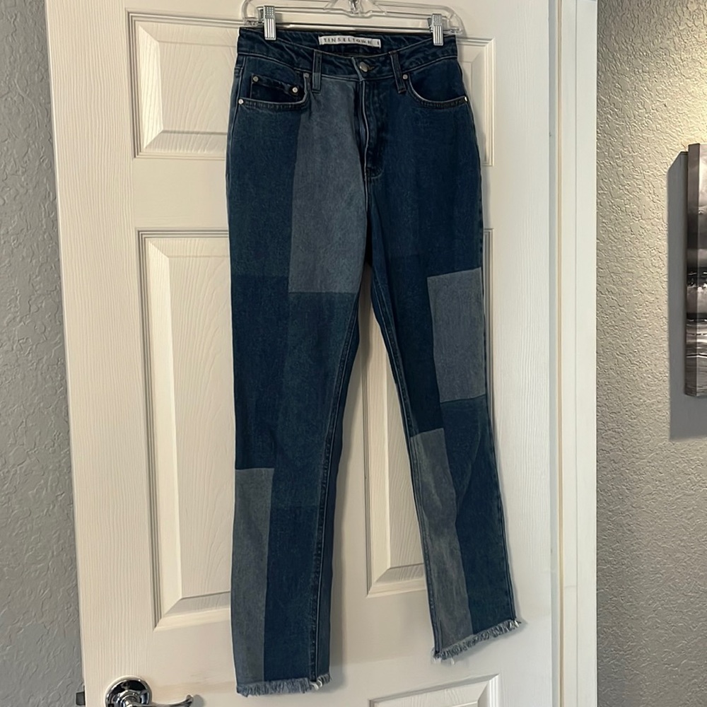 Juniors patchwork jeans by Tinseltown